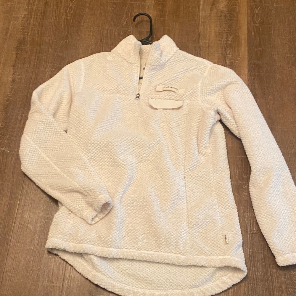 Magellan Outdoors Cream Sherpa Jacket women size m classic fit